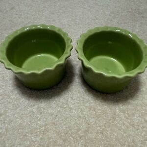 Chantal Ramekins Set of 2 Green Ceramic Bowls